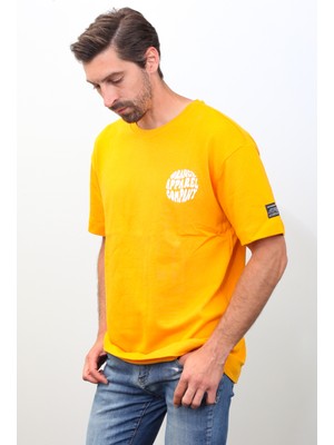 Sar-Esh Orange Company Sırt Baskılı 3 Iplikli Oversize T-Shirt