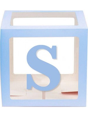 Kidspartim Şeffaf Kutu Harf Mavi S