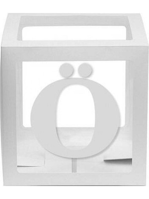 Kidspartim Şeffaf Kutu Harf Beyaz Ö