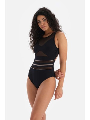 Dagi Siyah Halter Yaka Mayo