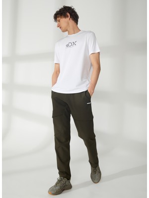 Caterpillar Lastikli Bel Normal Paça Classic Fit Haki Erkek Kargo Pantolon E-Men