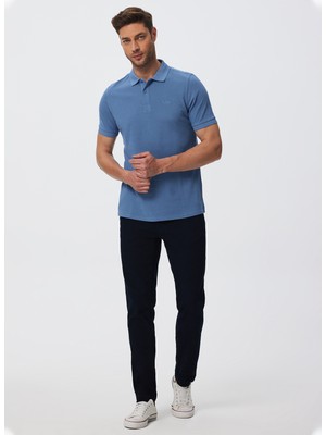 Lee Cooper Newmixed Erkek %100 Pamuk Polo Yaka T-Shirt Lacivert