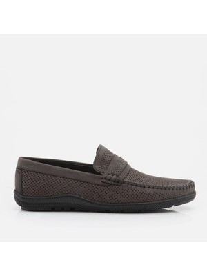 Hotiç 02AYH268800A230 Hakiki Deri Gri Erkek Loafer