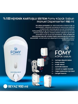 Fomy Köpük Sabun Gagalı Beyaz Dispenser 900 ml