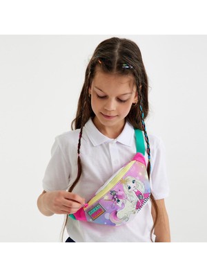 Coral High Kids Pembe Su Yeşili Unicornlu Kız Desenli Bel Çantası 12605