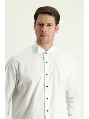 Kiğılı Ata Yaka Klasik Pamuk Gömlek