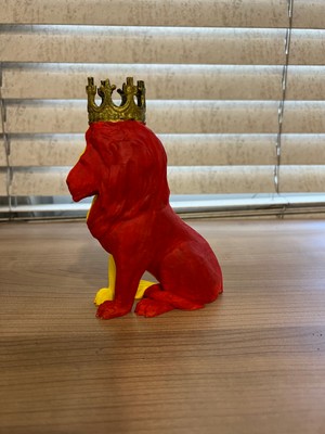 Kybele Desing Sarı Kırmızı Aslan