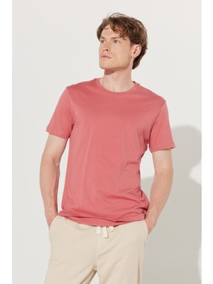 Altınyıldız Classics Erkek Kiremit Slim Fit Dar Kesim %100 Pamuk Bisiklet Yaka Tişört