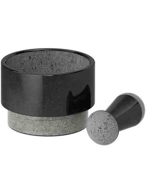 IKEA Adelsten Siyah Mermer 14 cm Havan ve Tokmağı