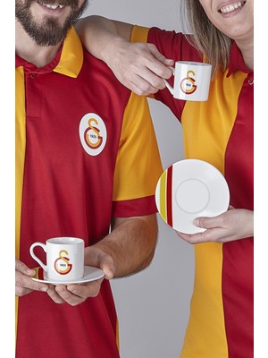 Neva N3475 Galatasaray Lisanslı Çizgili 2'Li Kahve Fincan Takımı