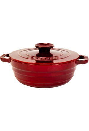 Lava Cast Iron Lava Enameled Cast Iron Dutch Oven 7 qt. Round Edition Series with Trendy Lid Color: Red LV Y TC 28 EDT K2 R