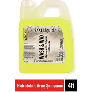 Fast Liquid Wash & Wax 4 Lt Hidrofobik Araç Şampuanı