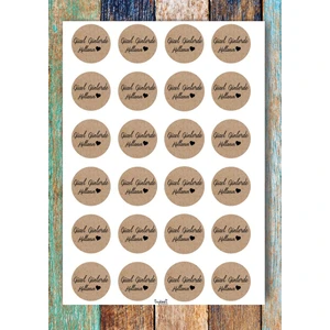 Tuğset Etiket Kraft Sticker Etiket 4 cm 48 Adet Güzel Günlerde Kullanın Etiket
