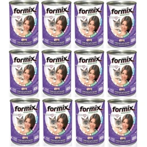 FORMİX Kısırlaştırılmış Kedi Konserve Somon Etli 400G 12 Li