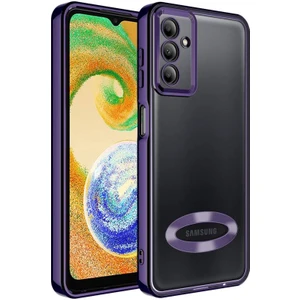 Samsung Galaxy A54 5g Uyumlu Kılıf Şeffaf Logo Gösteren Parlak Renkli Kenar  Telefon Kılıfı Kapak