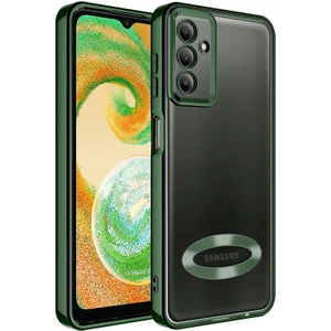 Samsung Galaxy A14 Uyumlu Kılıf Şeffaf Logo Gösteren Parlak Renkli Kenar  Telefon Kılıfı Kapak