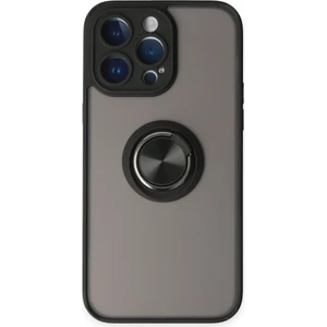 Aqua Aksesuar iPhone 14 Pro Kılıf  Standlı Yüzüklü Buzlu Tasarım Arka Kapak