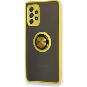 Aqua Aksesuar Samsung Galaxy A32 Kılıf Standlı Yüzüklü Buzlu Tasarım Arka Kapak