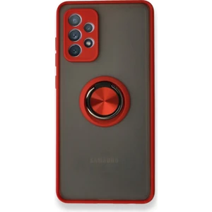 Aqua Aksesuar Samsung Galaxy A32 Kılıf Standlı Yüzüklü Buzlu Tasarım Arka Kapak