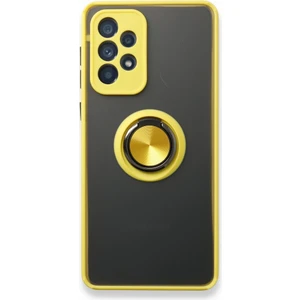 Aqua Aksesuar Samsung Galaxy A53 5g Kılıf Standlı Yüzüklü Buzlu Tasarım Arka Kapak