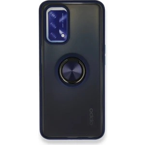 Aqua Aksesuar Oppo A74 4g Kılıf Standlı Yüzüklü Buzlu Tasarım Arka Kapak