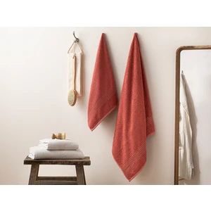English Home Nova Pamuklu Hamam Seti 50X85+70X140CM Açık Bej-Gül Kurusu