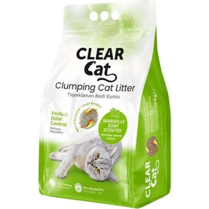 Clear Cat Marsilya Sabunu Kokulu 10 lt. İnce Taneli Bentonit Kedi Kumu