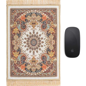 Bursa İpek Kahverengi Dekoratif Küçük Halı Mousepad