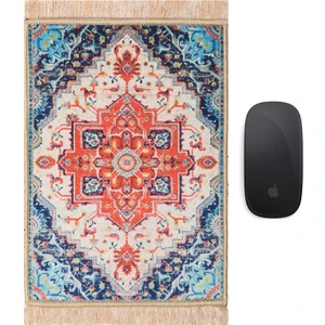 Bursa İpek Mavi Dekoratif Küçük Halı Mousepad