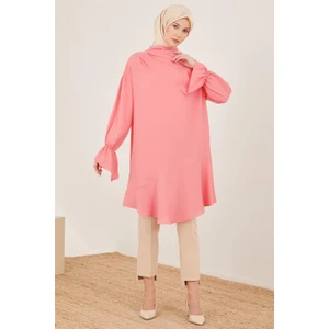 Etek Ucu Volanlı Tunik 23Y4423 Şeker Pembe