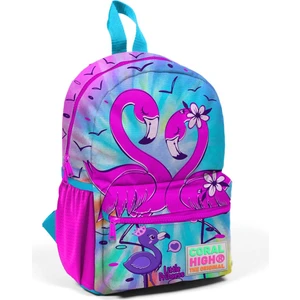 Coral High Mavi Pembe Flamingo Desenli Iki Bölmeli Anaokul Sırt Çantası 23530