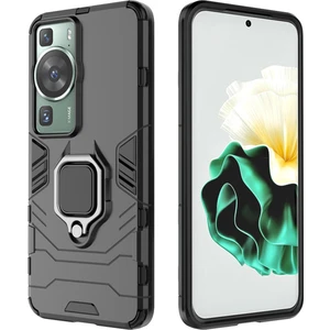 Huawei P60 / P60 Pro Batman Serisi Yüzük Standlı Armor Kılıf - Siyah AL3349
