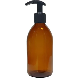 1 Adet 250 ml Genel Temizlik Amber Renk Sıvı Sabun ve Deterjan Cam Şişe
