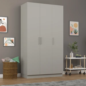 Asra Trend MDF 3 Kapaklı Gardırop - 120x218x53cm, Geniş Hacimli Modern Kıyafet Dolabı, G-01