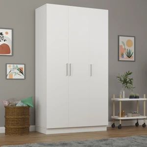 Asra Trend MDF 3 Kapaklı Gardırop - 120x218x53cm, Geniş Hacimli Modern Kıyafet Dolabı, G-01