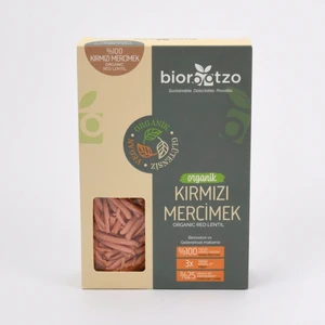 Organik Kırmızı Mercimek Caserecce Glutensiz Vegan  200 grr