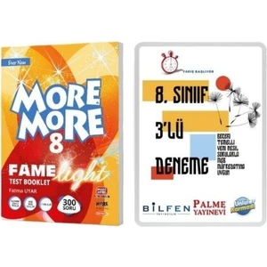 Kurmay Yayınları Fame Lıght Test + 8 Sınıf LGS 3lü Yeni Nesil Deneme Bilfen - Palme - Ünlüler OZGURALAKENT1351