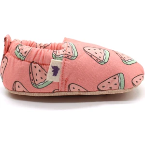Karpuz Pembe  Pamuklu Kaydırmaz Ilk Adım Bebek Patik