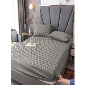 NART HOME  Kapitoneli Yatak Koruyucu Fitted Alez  Seti Renkli Kapitoneli Çarşaf  Yastıklı Set