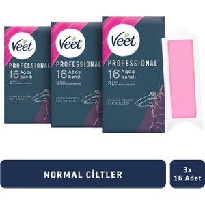 Professional Sir Ağda Bandı Bikini ve Koltukaltı Bölgesi Normal Ciltler 48’li(16 x 3)