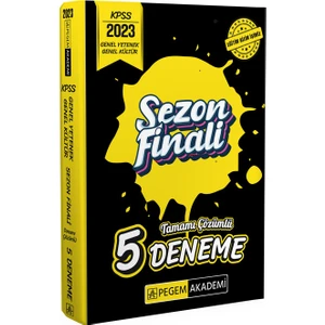 Pegem Akademi Yayıncılık 2023 KPSS Genel Yetenek Genel Kültür Sezon Finali Tamamı Çözümlü