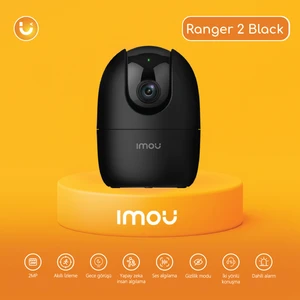 IMOU Ranger 2 Black İç Ortam Akıllı WiFi PT Kamera/2 MP-Gece Görüşü-360° Hareket-İnsan Algılama-İki Yönlü Ses-SD Kart-ONVIF-Bulut(IPC-A22EP-H-Black)