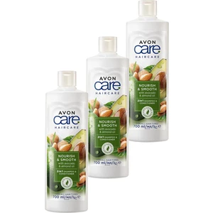 Care Avakado ve Badem Yağı Içeren Şampuan ve Saç Bakım Kremi 700 ml Üçlü Set
