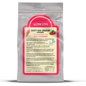 Soft Dondurma Tozu Çilekli 1.300 gr - 5l (Süt)