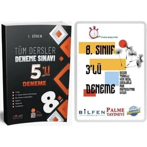 Günay Yayınları Türkçe Soru Bankası + 8. Sınıf LGS  3lü Yeni Nesil Deneme Bilfen - Palme - Ünlüler