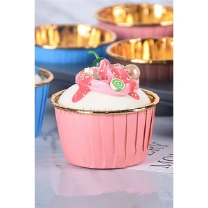 Hediye Sep Pembe Gold Muffin Cupcake Kalıbı Kek Kapsülü 25'Li