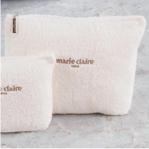 Marie Claire Laisa Krem Pamuklu Kadın Makyaj Çantası