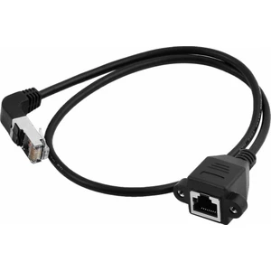 BK Teknoloji Panel Montaj RJ45 Erkek - Dişi 90 Derece Açılı Uzatma Lan KABLOSU-50CM