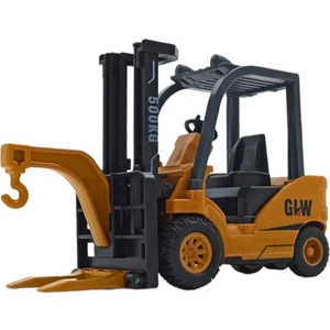 PopŞeker Gerçekçi Detaylarıyla Metal Forklift Ucuyla Sürtmeli Özellikli Oyuncak Forklift 13CM.