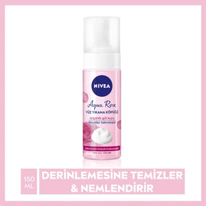NIVEA Aqua Rose Organik Gül Suyu Içeren Yüz Yıkama Köpüğü 150 ml,Yüz Temizleme